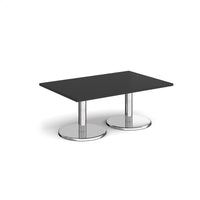 Pisa rectangular coffee table with round bases