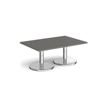 Pisa rectangular coffee table with round bases
