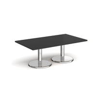Pisa rectangular coffee table with round bases