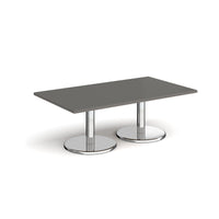 Pisa rectangular coffee table with round bases