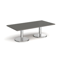Pisa rectangular coffee table with round bases