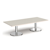 Pisa rectangular coffee table with round bases