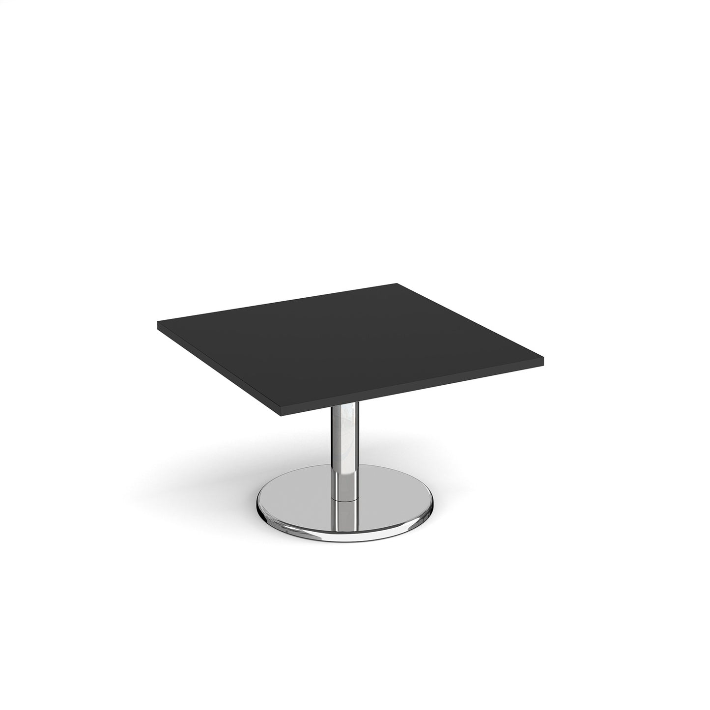 Pisa square coffee table with round base