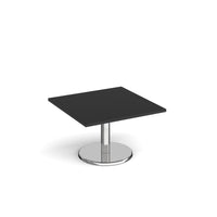 Pisa square coffee table with round base