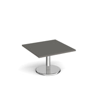 Pisa square coffee table with round base