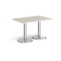 Pisa rectangular dining table with round bases
