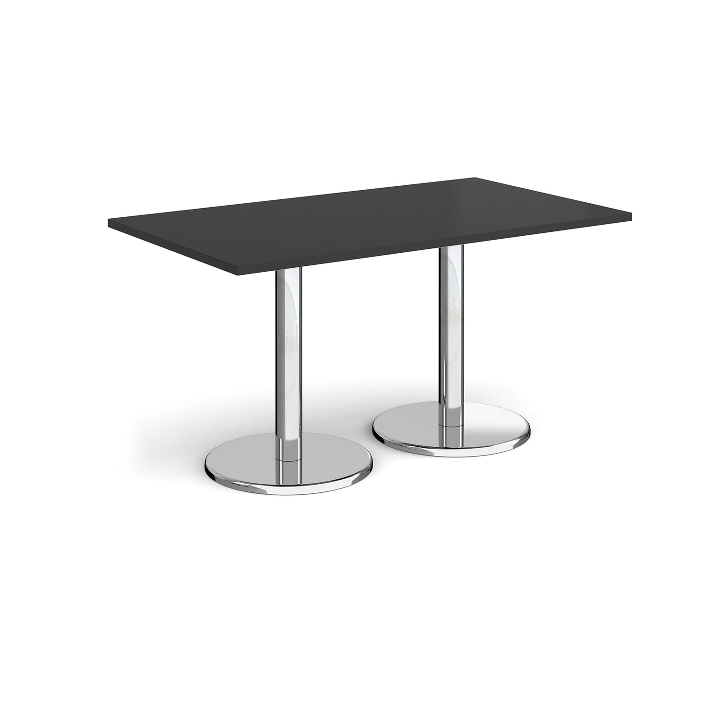 Pisa rectangular dining table with round bases