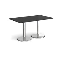 Pisa rectangular dining table with round bases
