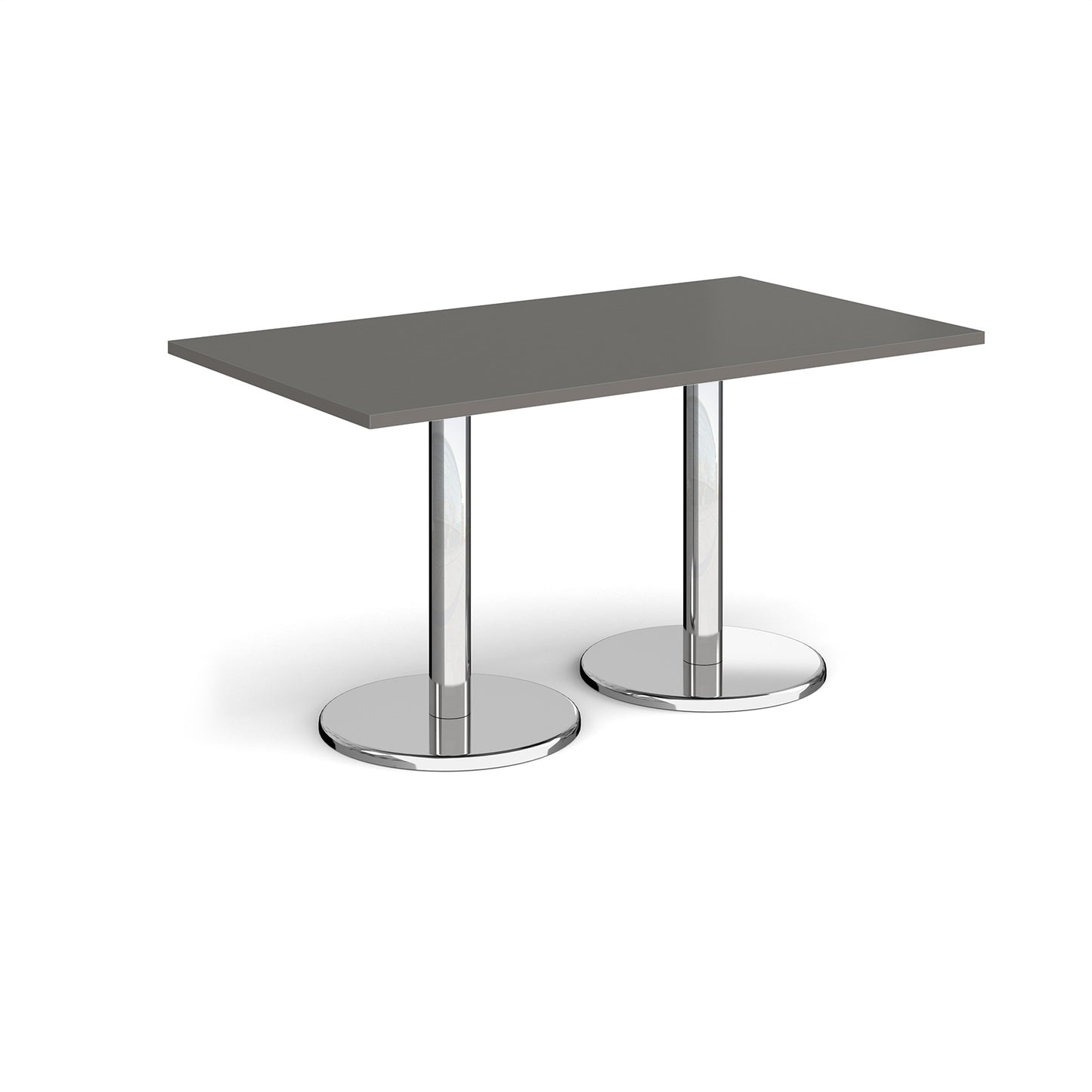 Pisa rectangular dining table with round bases