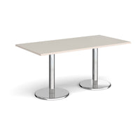Pisa rectangular dining table with round bases