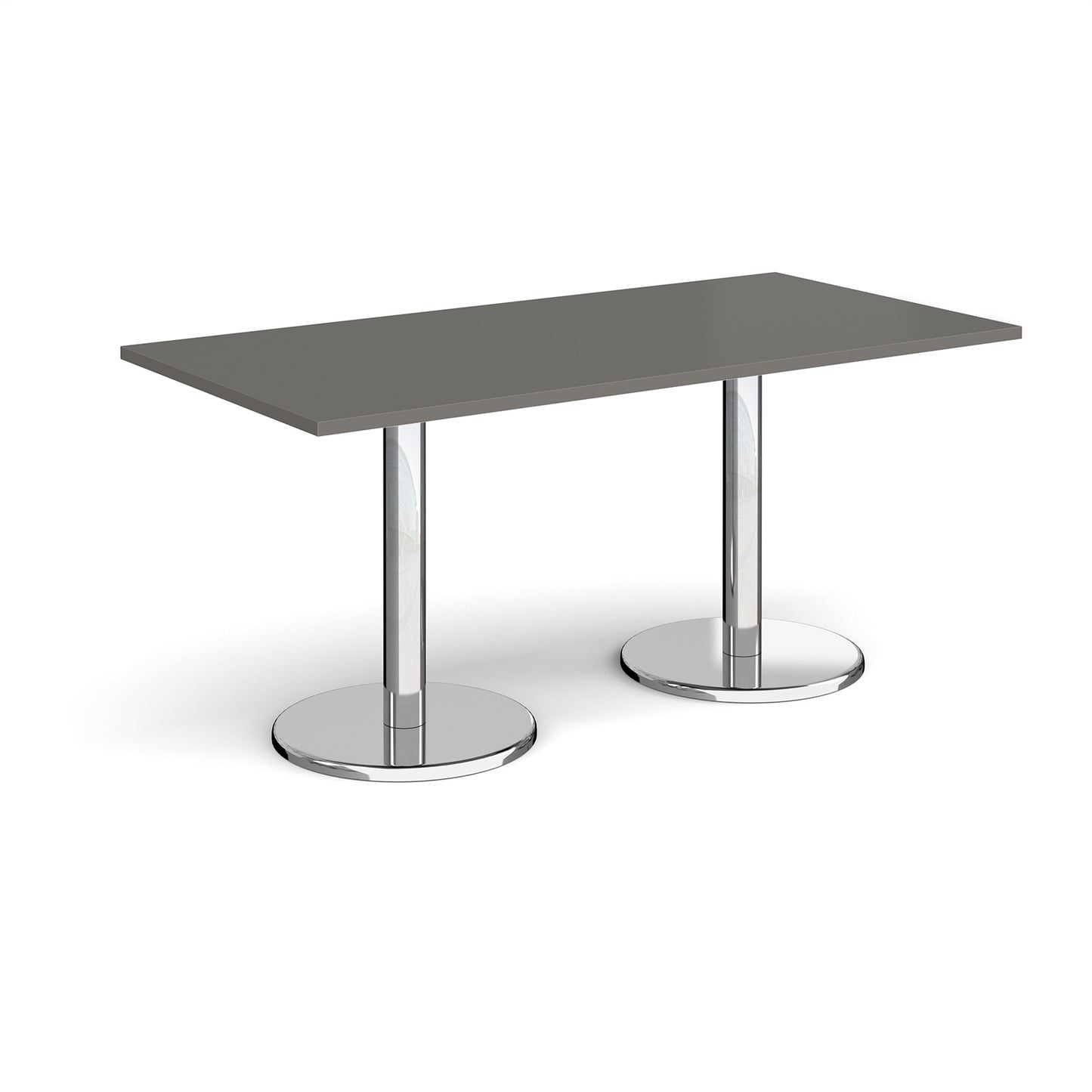 Pisa rectangular dining table with round bases