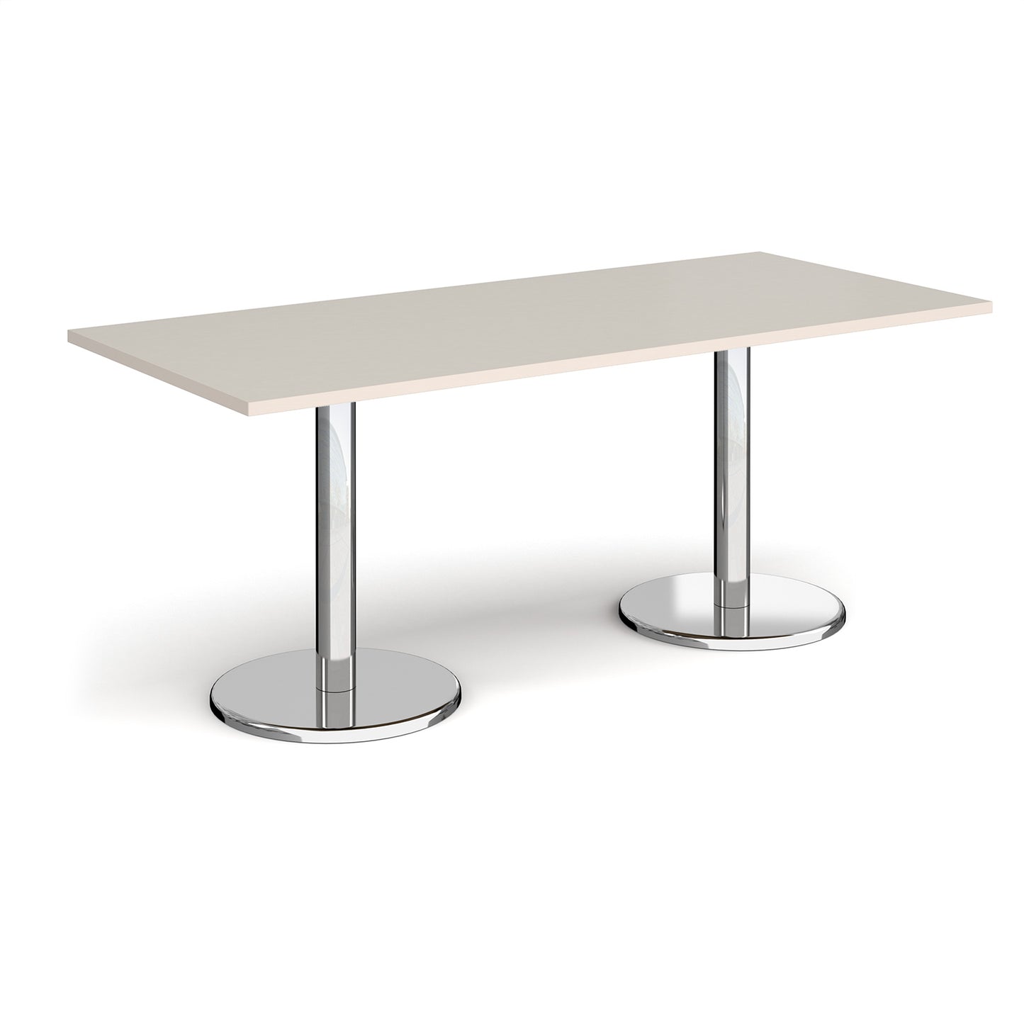 Pisa rectangular dining table with round bases