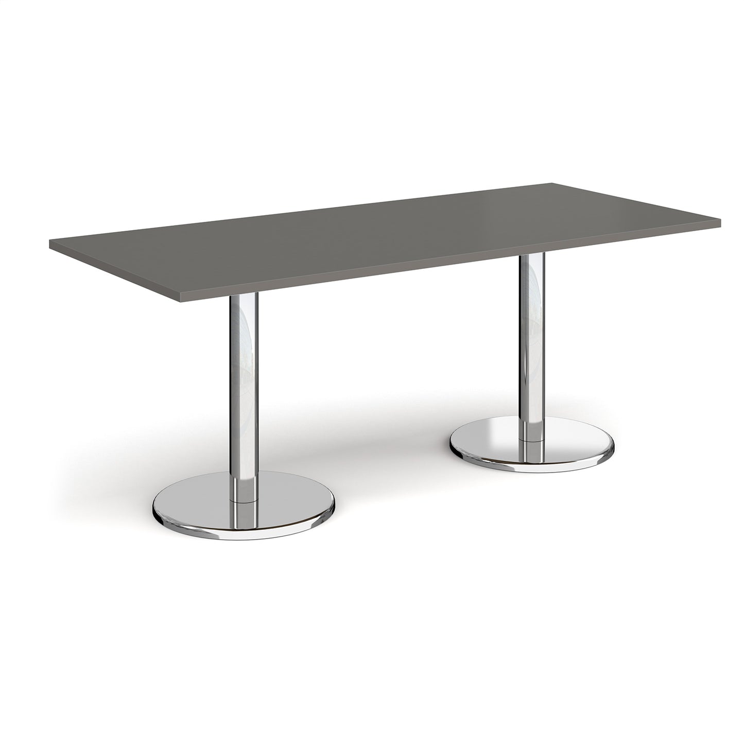 Pisa rectangular dining table with round bases