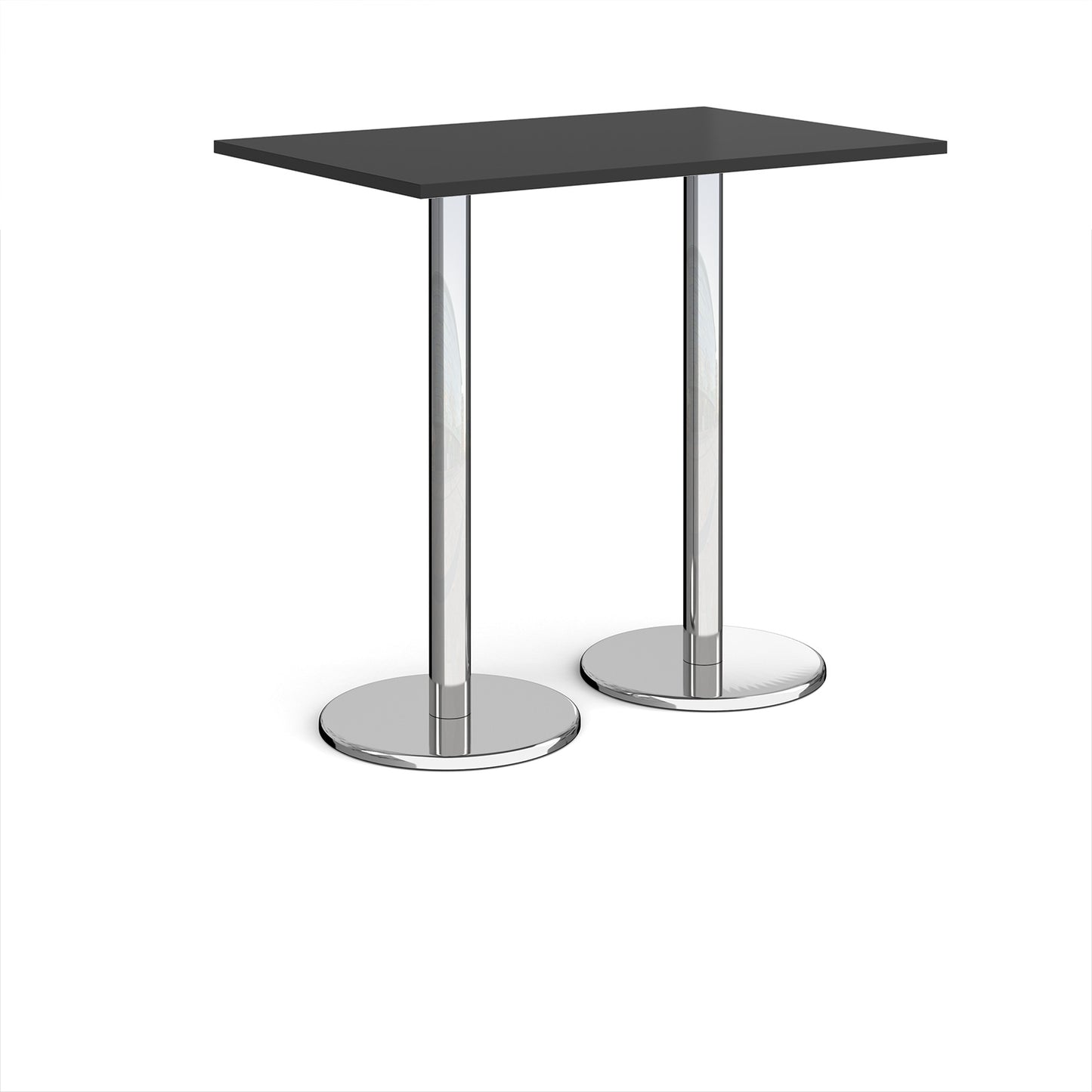 Pisa rectangular poseur table with round bases