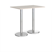 Pisa rectangular poseur table with round bases