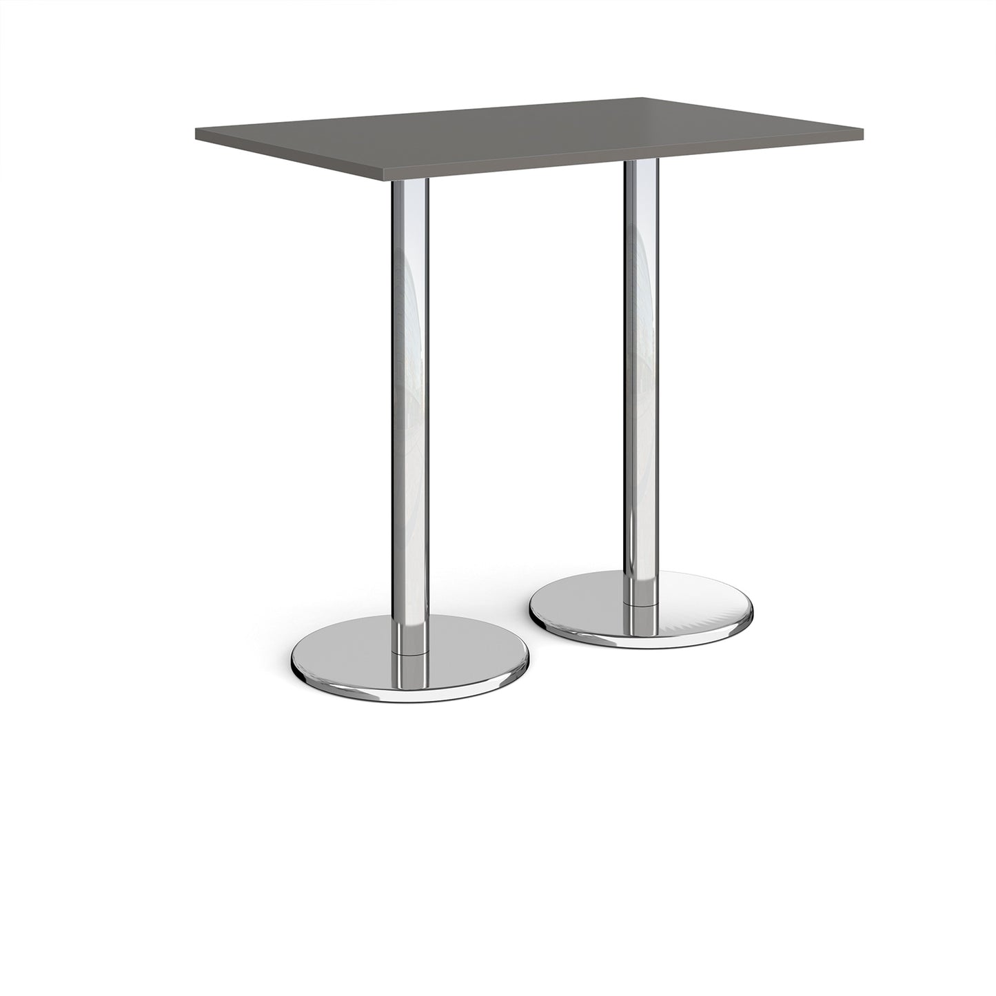 Pisa rectangular poseur table with round bases