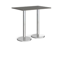 Pisa rectangular poseur table with round bases