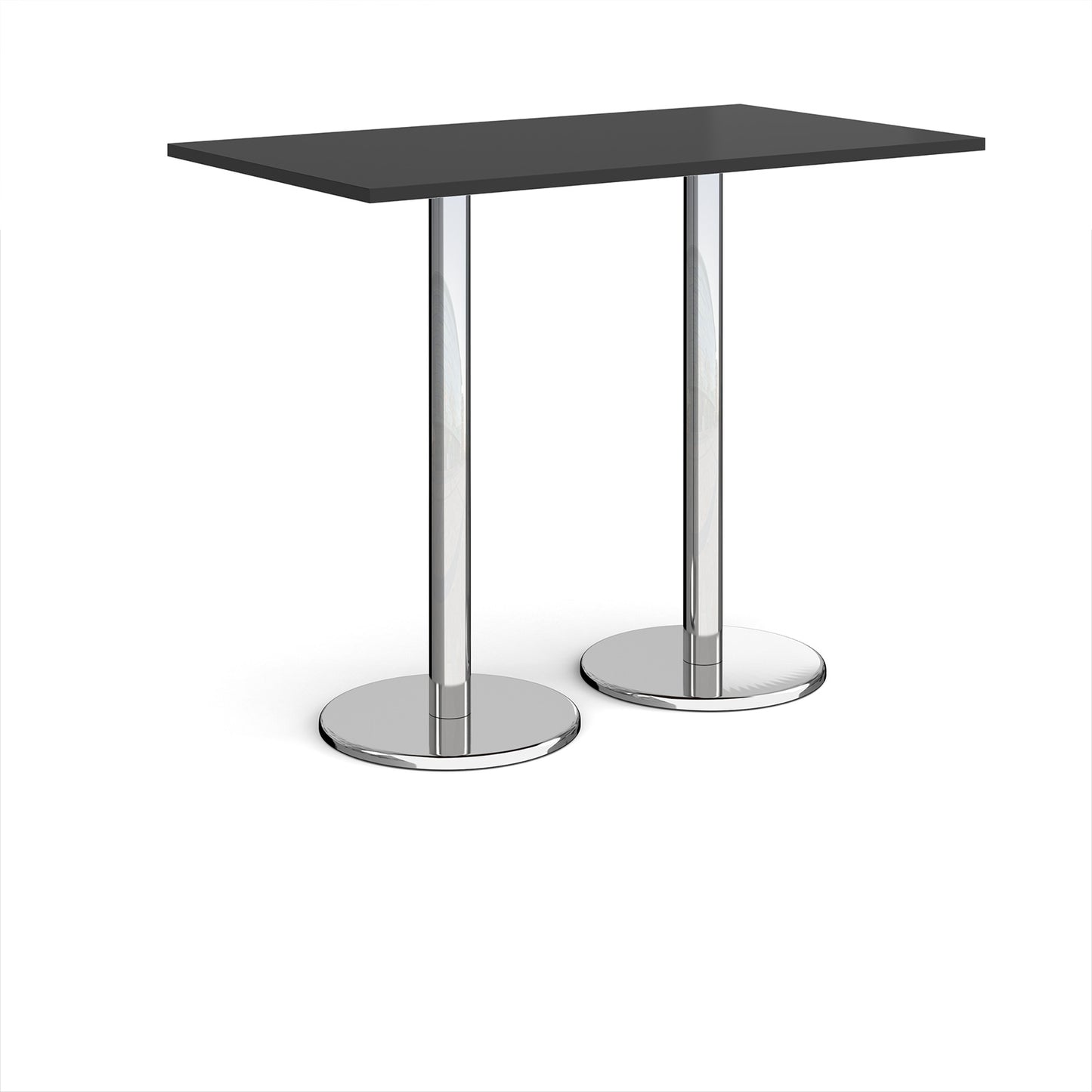 Pisa rectangular poseur table with round bases