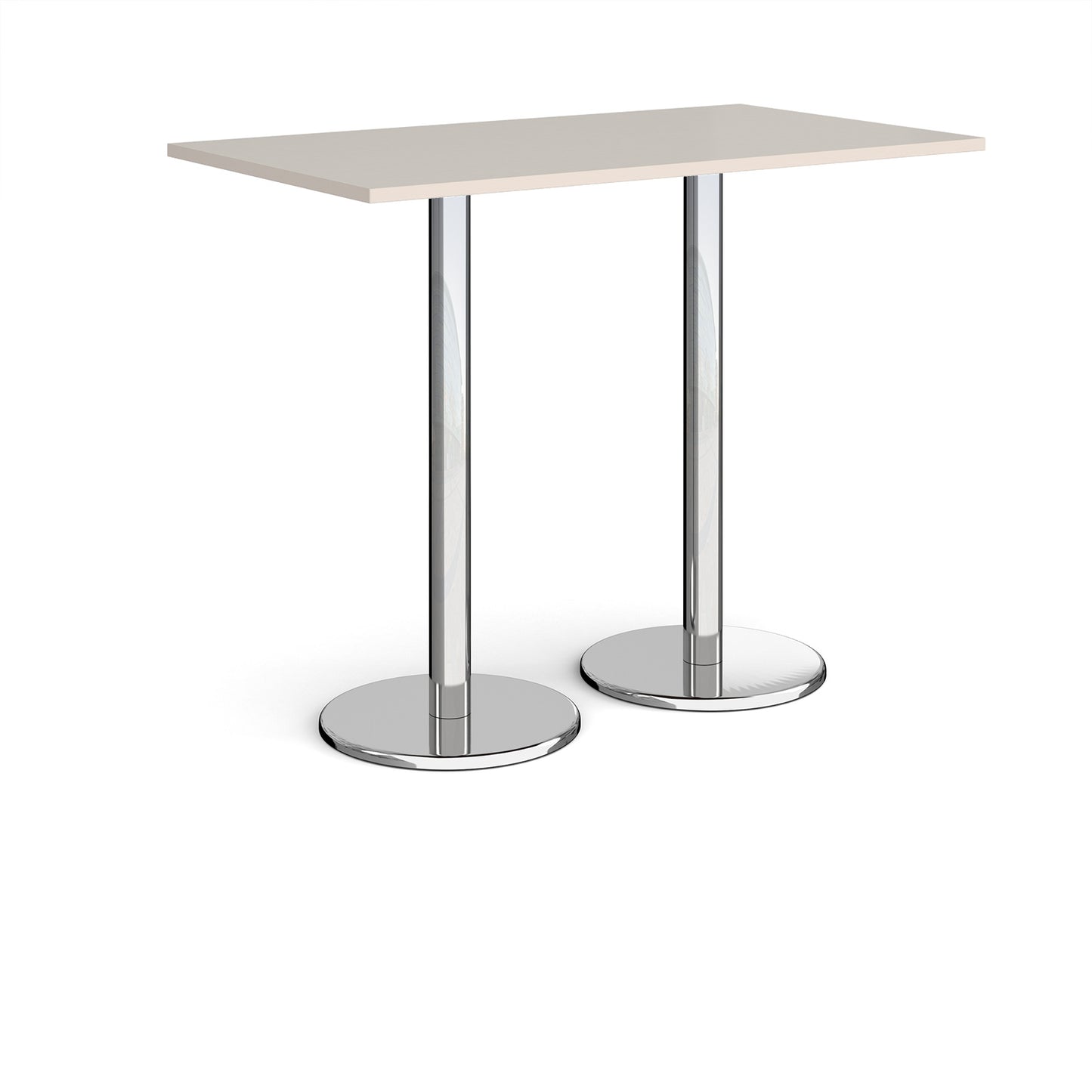 Pisa rectangular poseur table with round bases