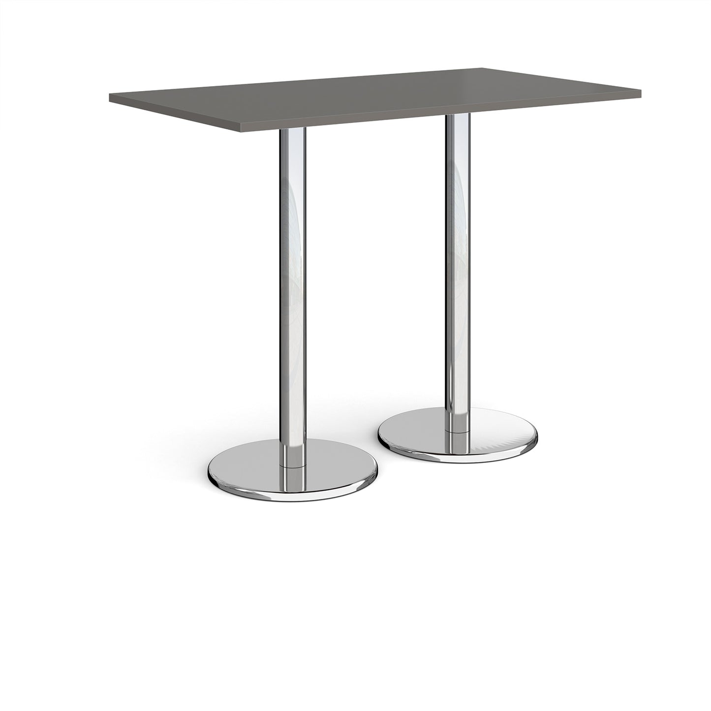 Pisa rectangular poseur table with round bases