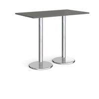 Pisa rectangular poseur table with round bases