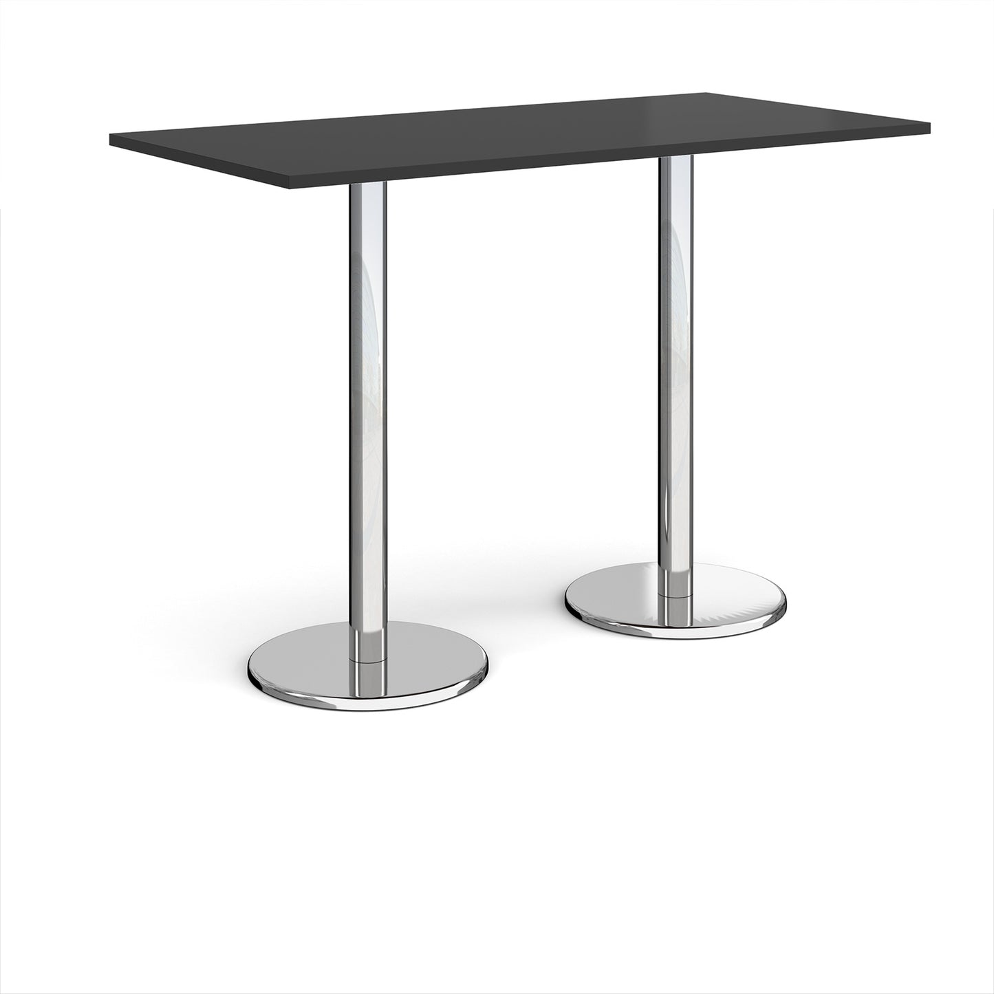 Pisa rectangular poseur table with round bases