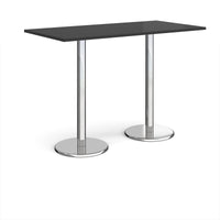 Pisa rectangular poseur table with round bases