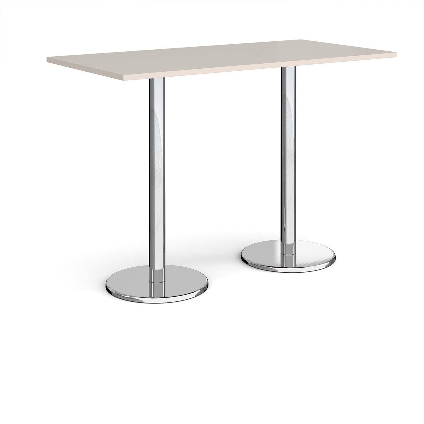 Pisa rectangular poseur table with round bases