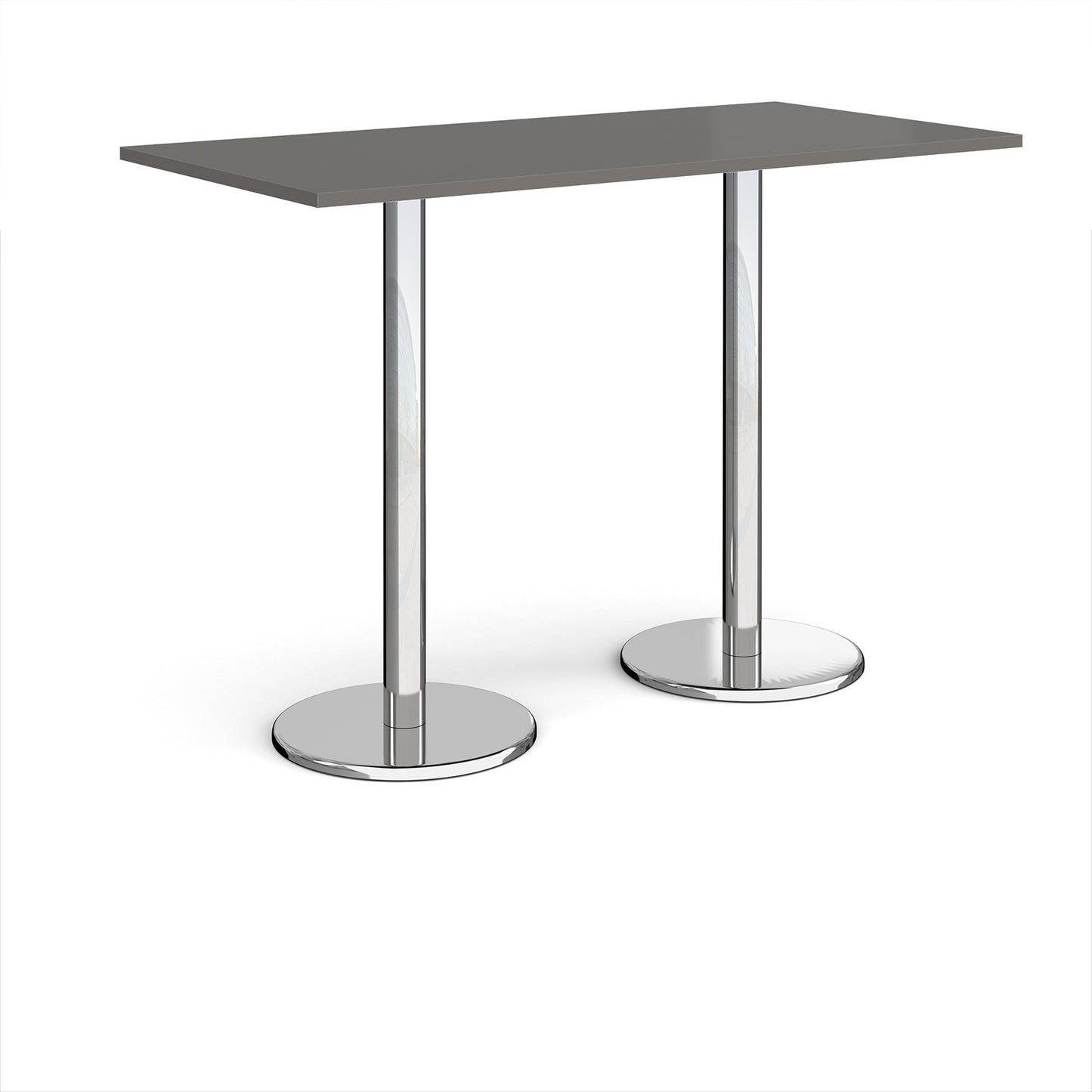 Pisa rectangular poseur table with round bases
