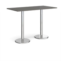 Pisa rectangular poseur table with round bases