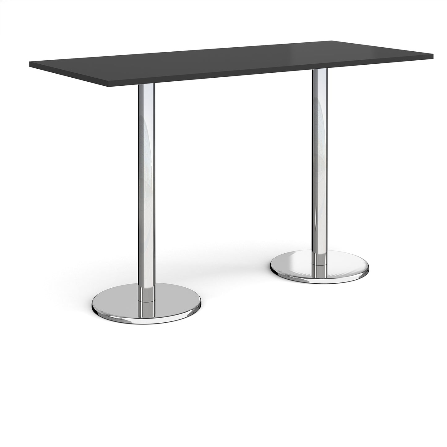 Pisa rectangular poseur table with round bases