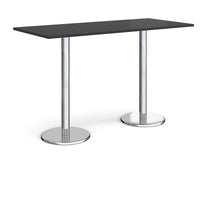 Pisa rectangular poseur table with round bases