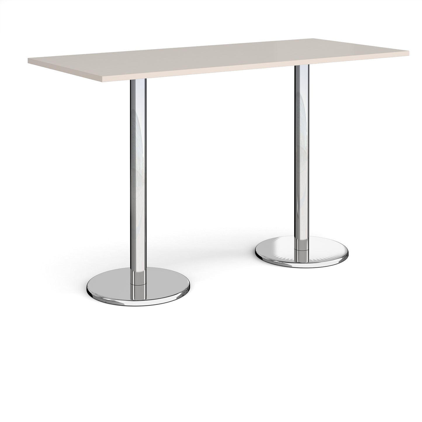 Pisa rectangular poseur table with round bases