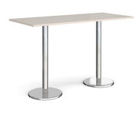 Pisa rectangular poseur table with round bases