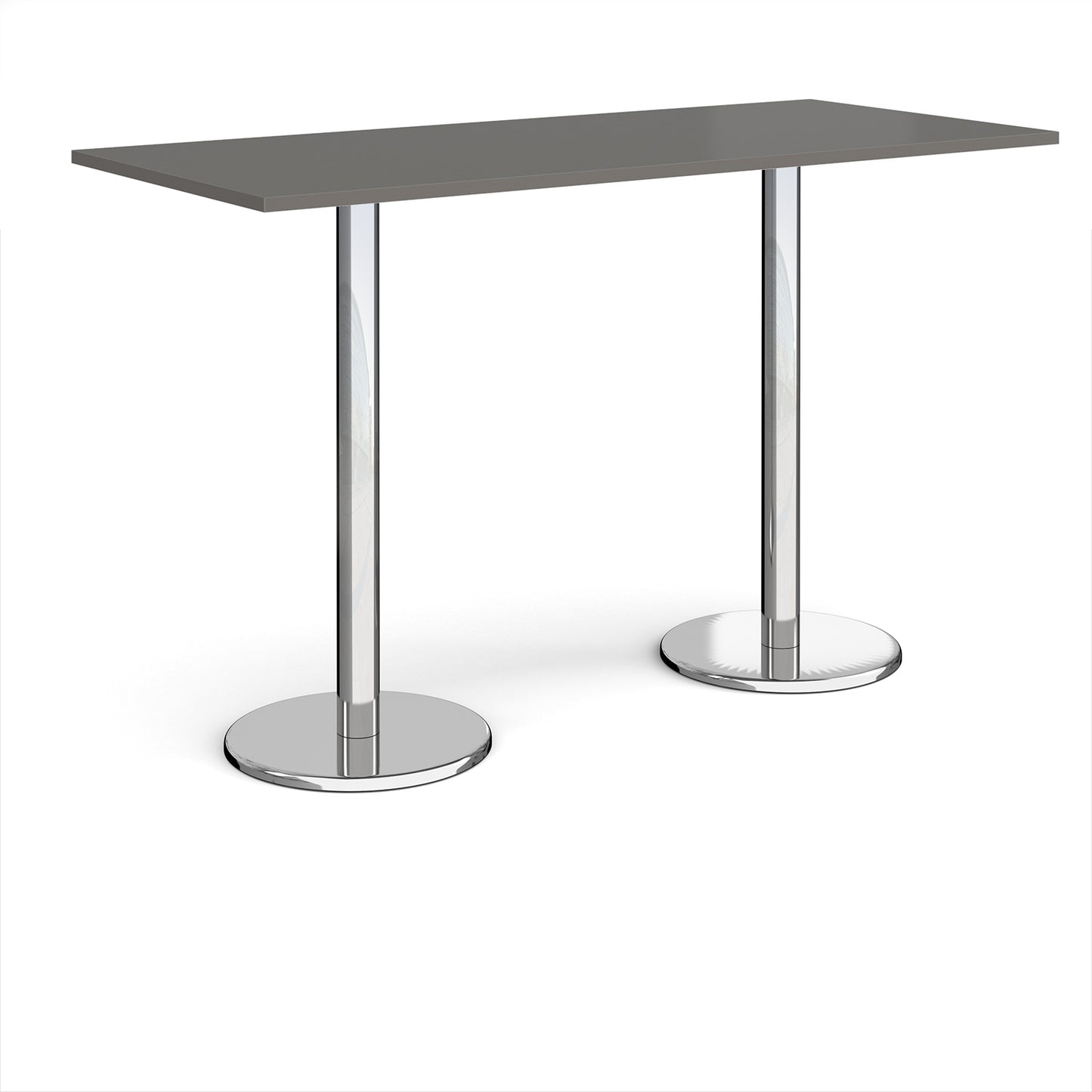 Pisa rectangular poseur table with round bases