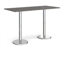 Pisa rectangular poseur table with round bases