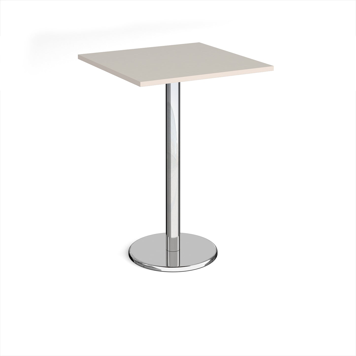 Pisa square poseur table with round base