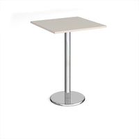 Pisa square poseur table with round base