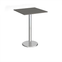 Pisa square poseur table with round base