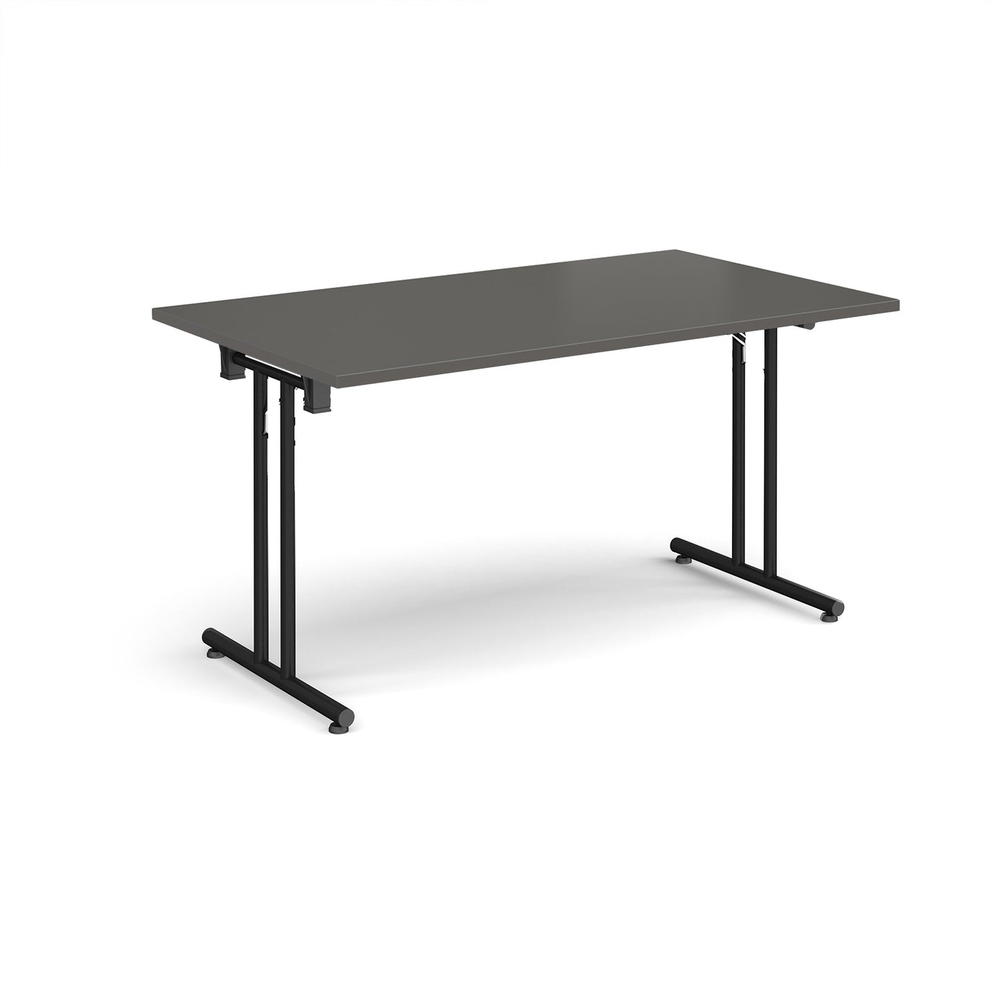 Rectangular folding leg table with straight feet