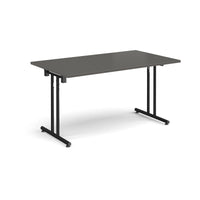 Rectangular folding leg table with straight feet