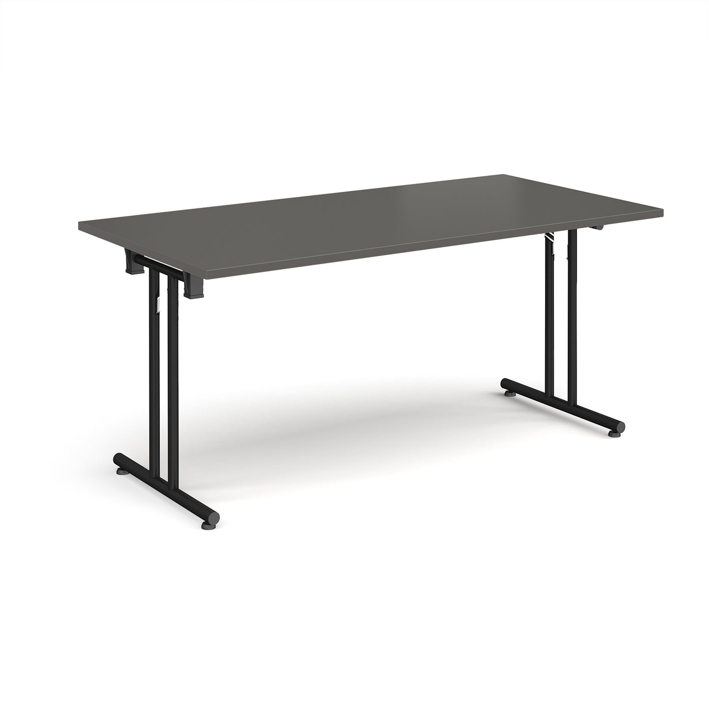 Rectangular folding leg table with straight feet