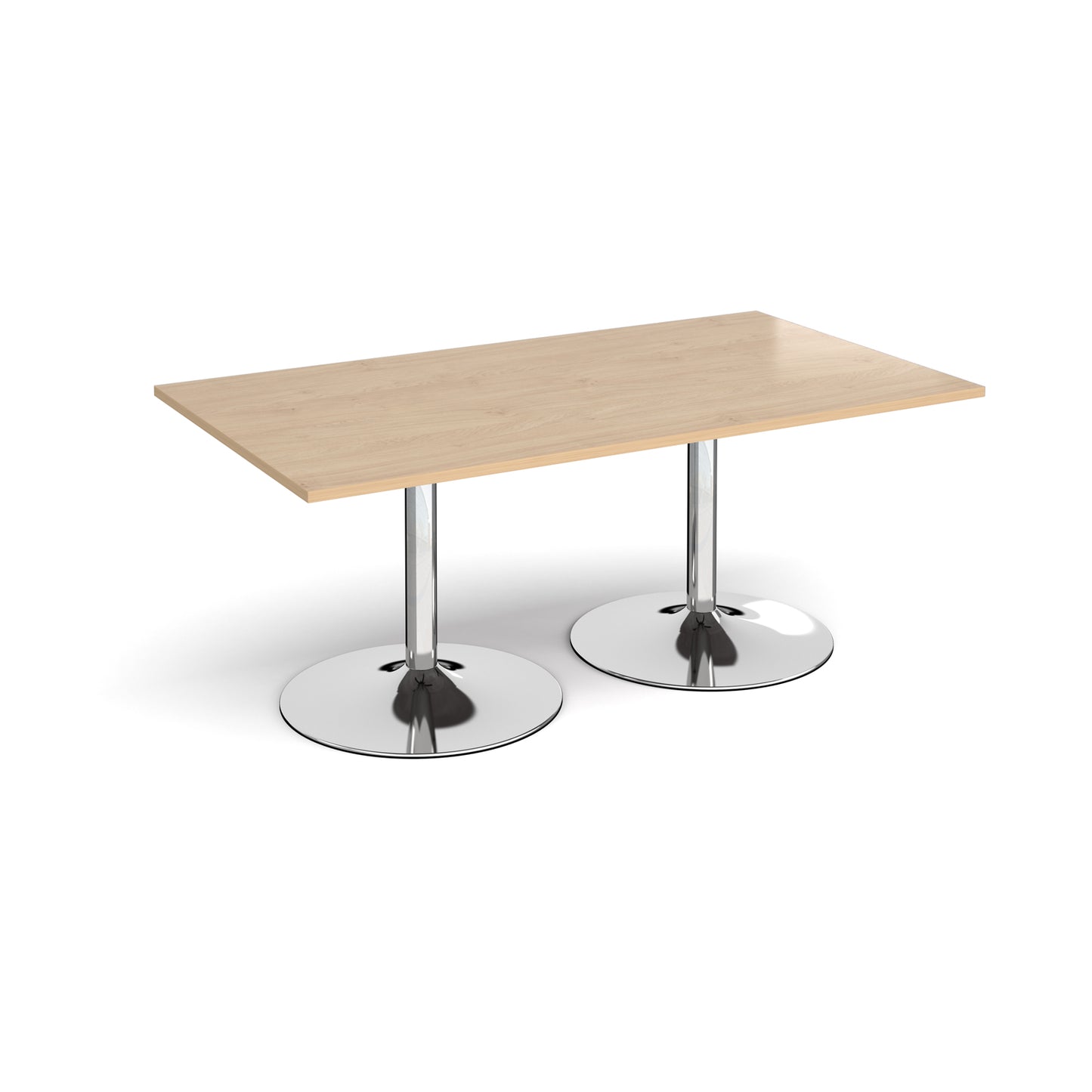 Trumpet base rectangular boardroom table