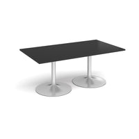 Trumpet base rectangular boardroom table