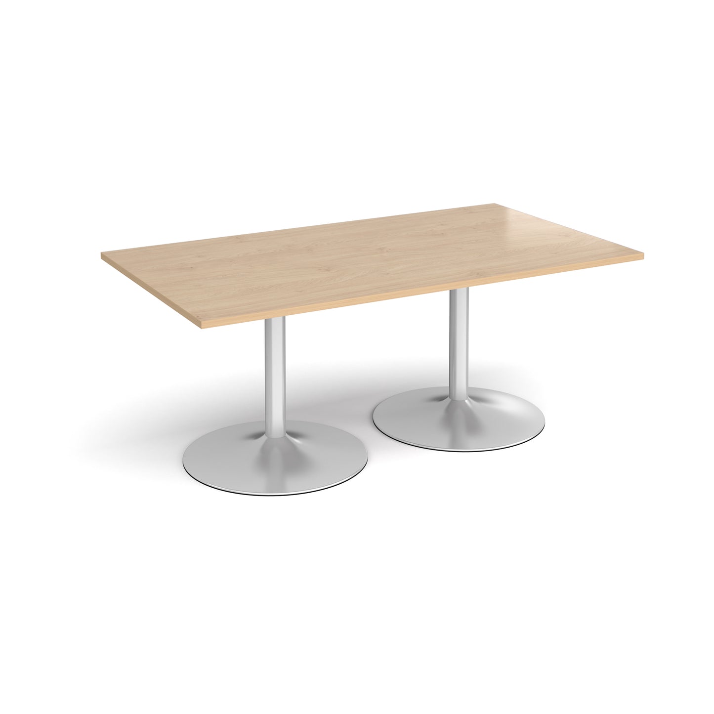Trumpet base rectangular boardroom table