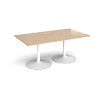 Trumpet base rectangular boardroom table