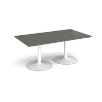Trumpet base rectangular boardroom table