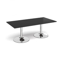 Trumpet base rectangular boardroom table