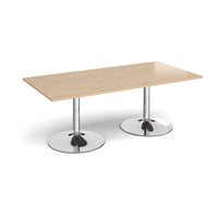 Trumpet base rectangular boardroom table
