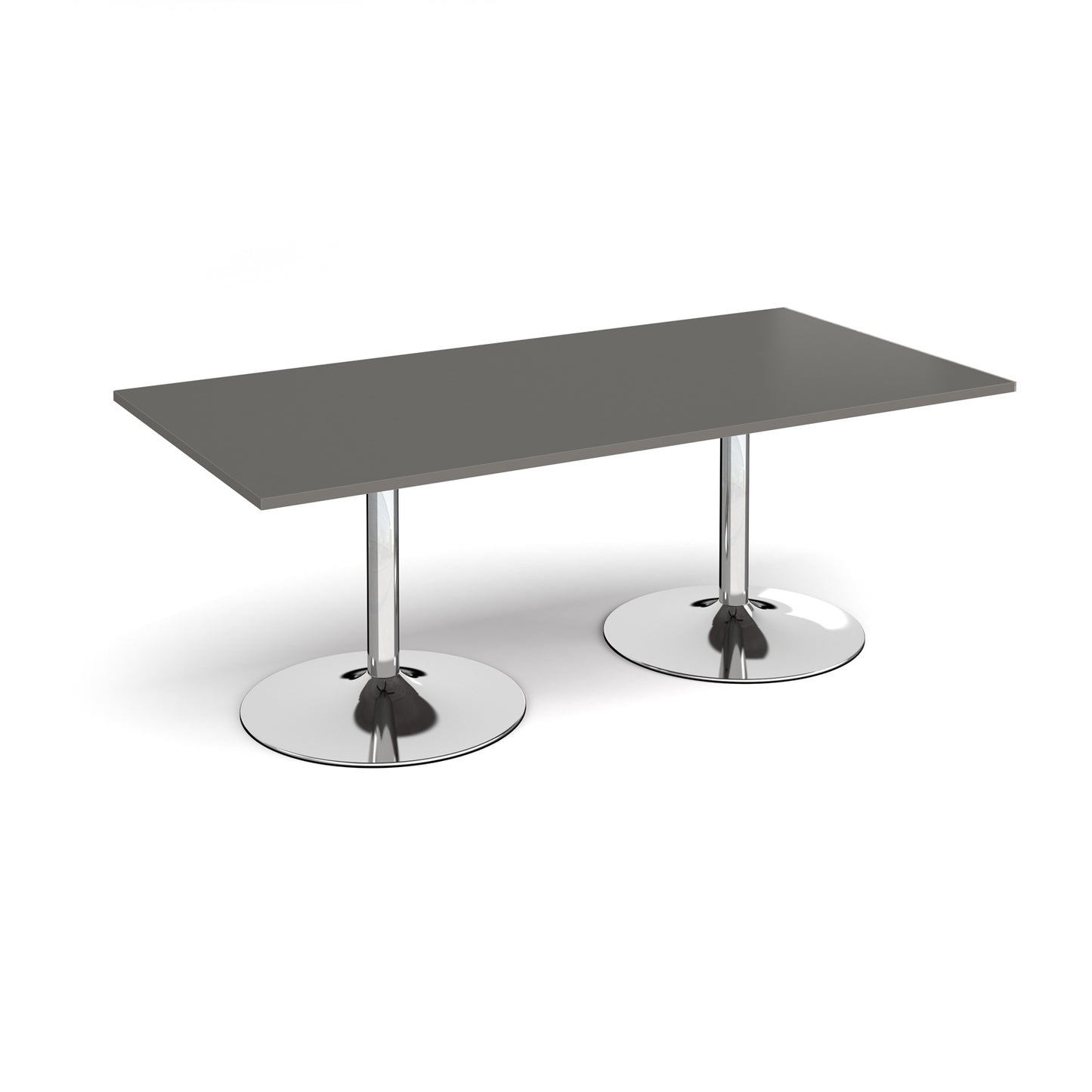 Trumpet base rectangular boardroom table
